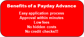 Benefits Of A Payday Advance